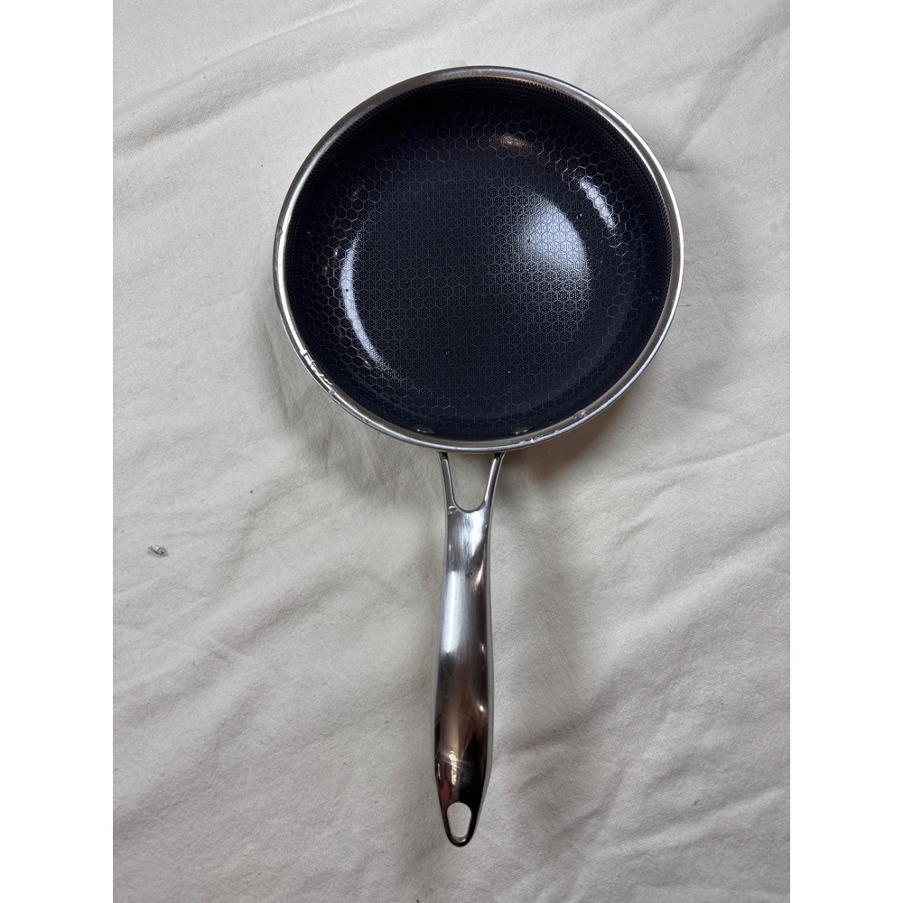 HexClad 8 Inch Hybrid Nonstick Frying Pan with Lid Stainless Steel Skillet